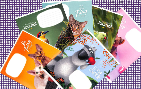 Grid notebook - 12 sheets (with various designs on the cover)