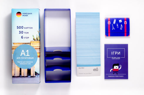 Flashcards de vocabulaire, niveau d'entrée. Allemand A1