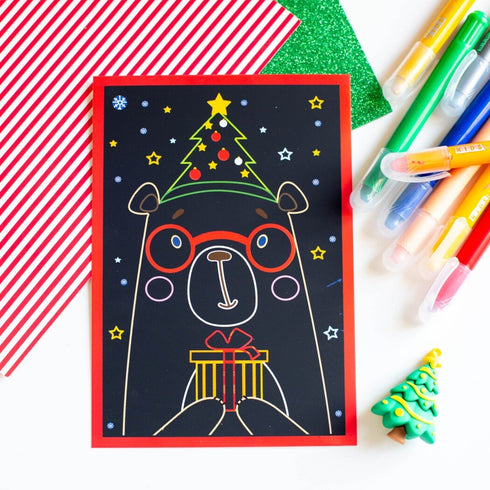 Gravures en couleurs et pages à colorier. Nouvelle année