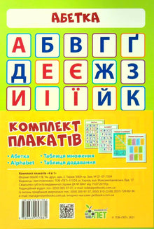 A4 poster set 4 in 1 (tweetalige uitgave Oekraïens-Engels)