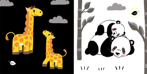 Mon livre de contrastes. Maman et bébé