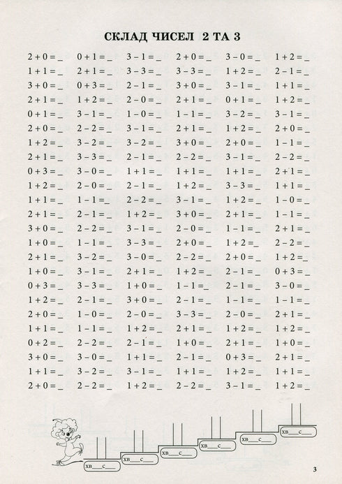 Entraîneur de mathématiques. Addition et soustraction dans la limite de 10