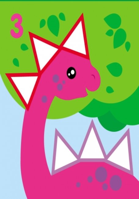 Мозаїка з наліпок. Для дітей від 3 років. Трикутники